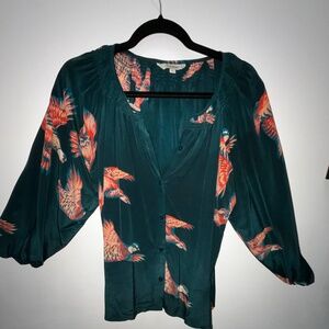 (Green with Bird Print, Brand: Tucker)